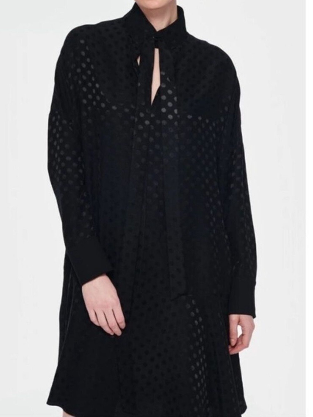 NWT $495 TIBI Black Jacquard Dress Size Small